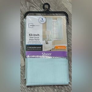 Mainstays Rod-Pocket Panel Sheer Curtain 59” x 63”